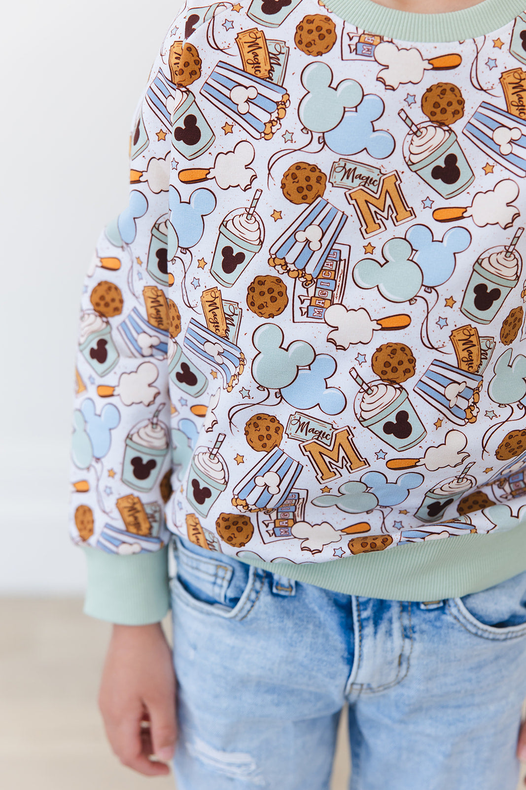 Snacks (green) - Define Terry Sweatshirt