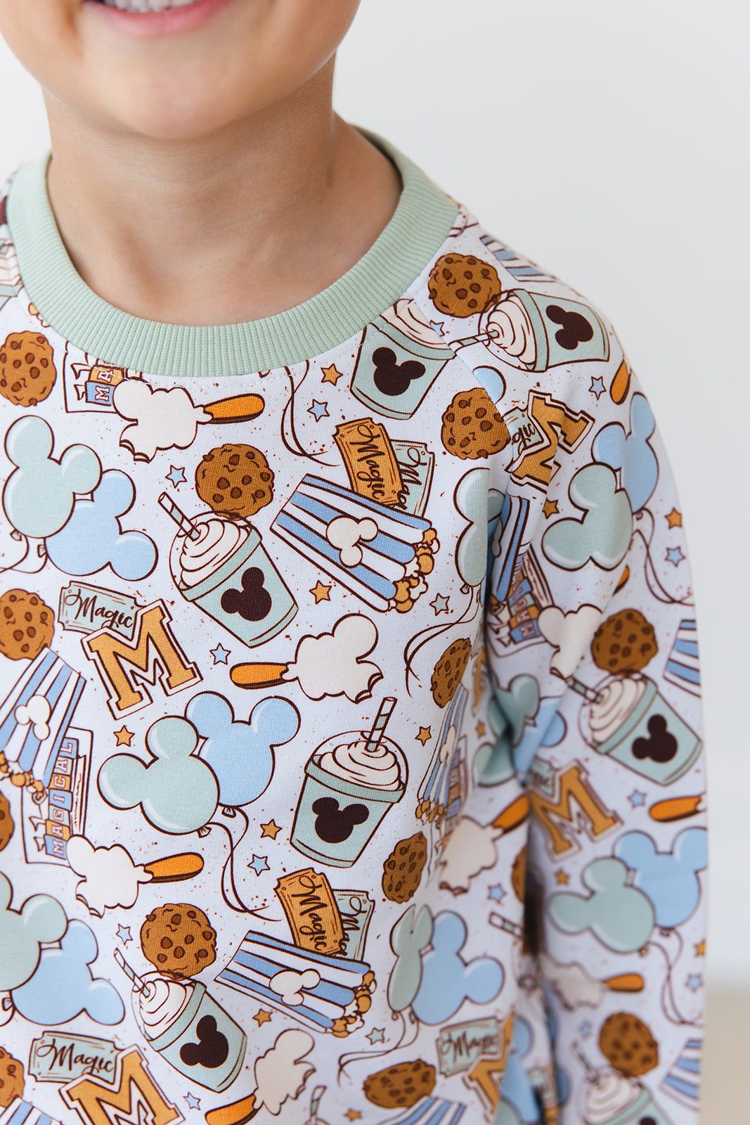 Snacks (green) - Define Terry Sweatshirt