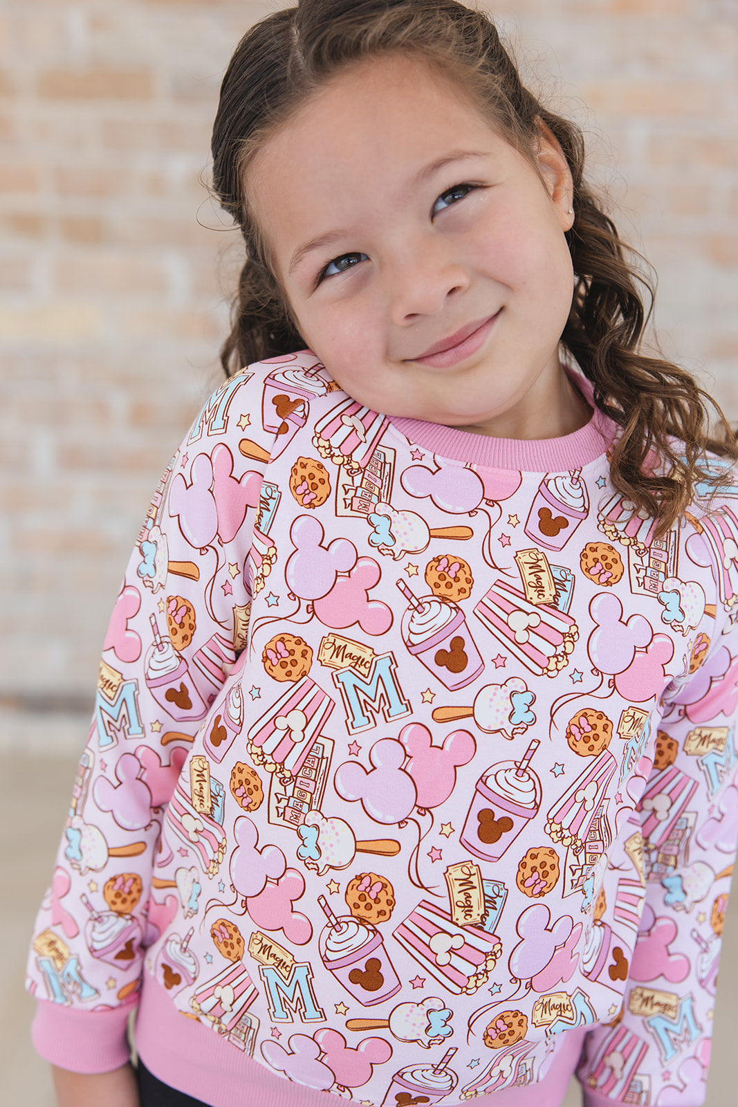 Snacks (pink) - Define Terry Sweatshirt