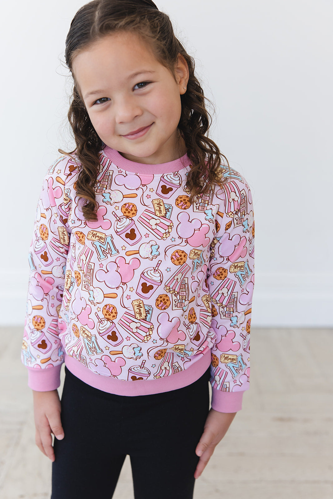 Snacks (pink) - Define Terry Sweatshirt