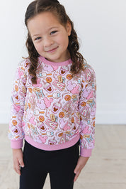 Snacks (pink) - Define Terry Sweatshirt