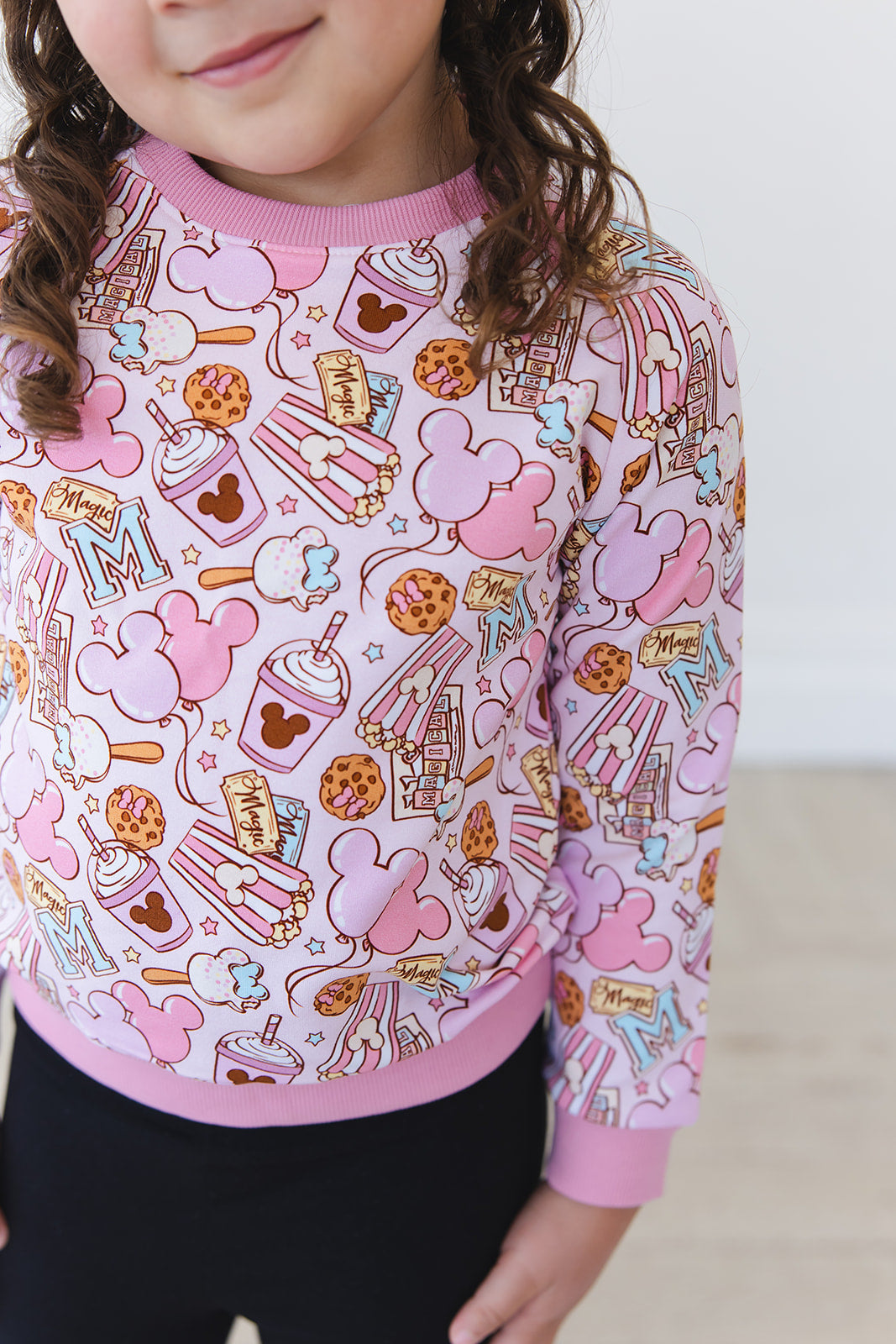 Snacks (pink) - Define Terry Sweatshirt