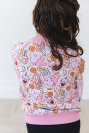 Snacks (pink) - Define Terry Sweatshirt
