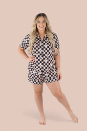 RETRO DAISY CHECKS WOMEN'S DREAM SHORT SET