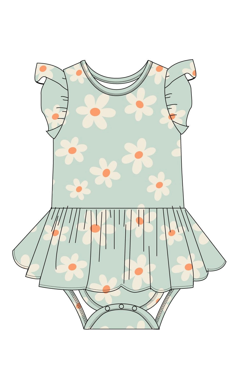 Darling Daisy: Bodysuit Twirl Dress