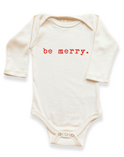 Be Merry Organic Cotton Baby Bodysuit Long Sleeve