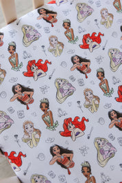 Doodle Princess (ribbed) - Crib Sheet