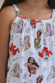 Doodle Princess (ribbed) - Tank Short Set