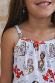 Doodle Princess (ribbed) - Tank Short Set