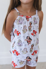Doodle Princess (ribbed) - Tank Short Set