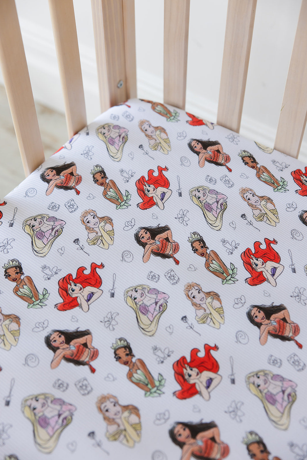 Doodle Princess (ribbed) - Crib Sheet