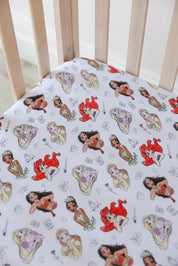 Doodle Princess (ribbed) - Crib Sheet