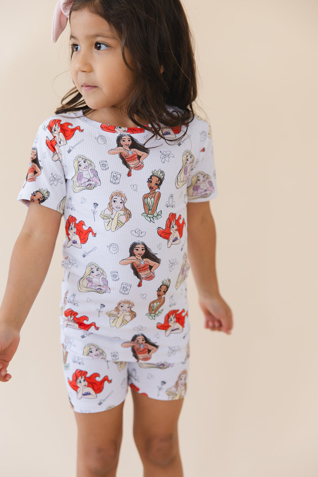 Doodle Princess (ribbed) - Biker Short Set