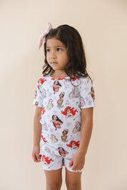 Doodle Princess (ribbed) - Biker Short Set