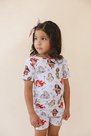 Doodle Princess (ribbed) - Biker Short Set