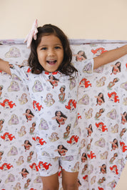 Doodle Princess (ribbed) - Biker Short Set