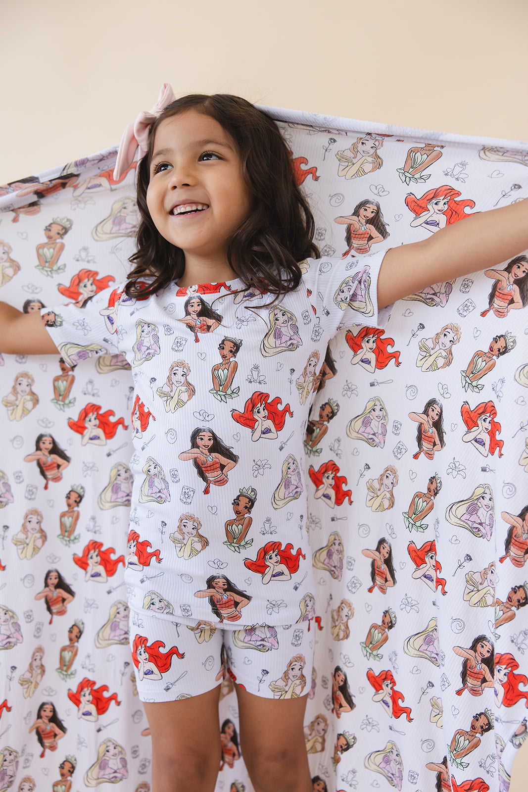 Doodle Princess (ribbed) - Biker Short Set