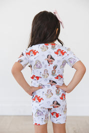 Doodle Princess (ribbed) - Biker Short Set