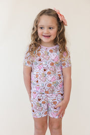 Snacks (purple) - Biker Short Set