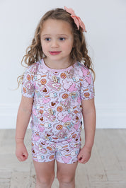 Snacks (purple) - Biker Short Set