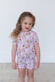 Snacks (purple) - Biker Short Set