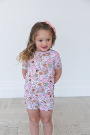 Snacks (purple) - Biker Short Set
