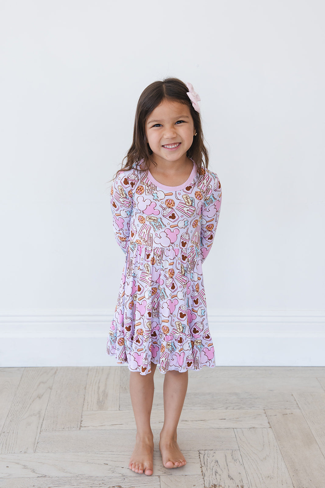 Snacks (purple) - Ruffle Dress