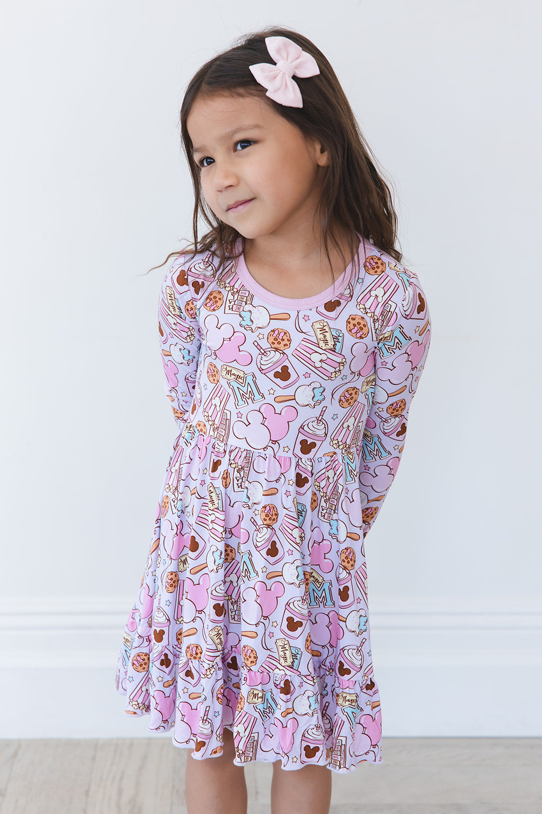 Snacks (purple) - Ruffle Dress