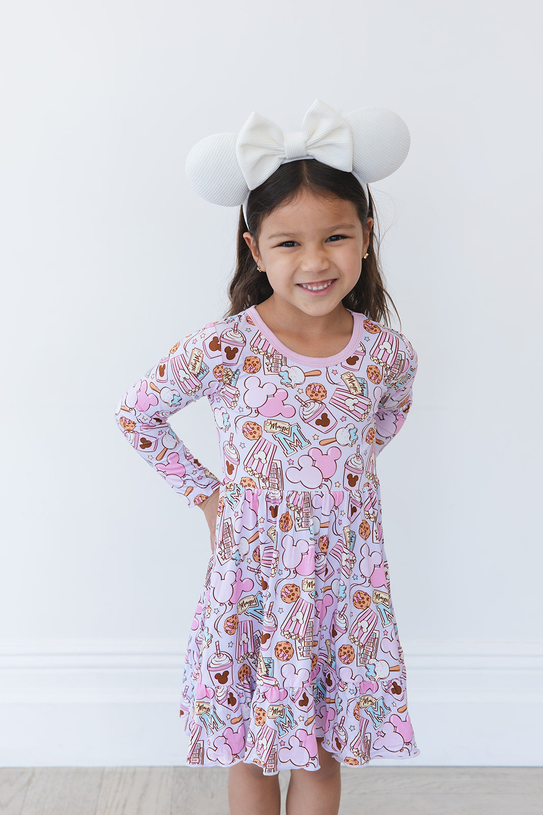 Snacks (purple) - Ruffle Dress