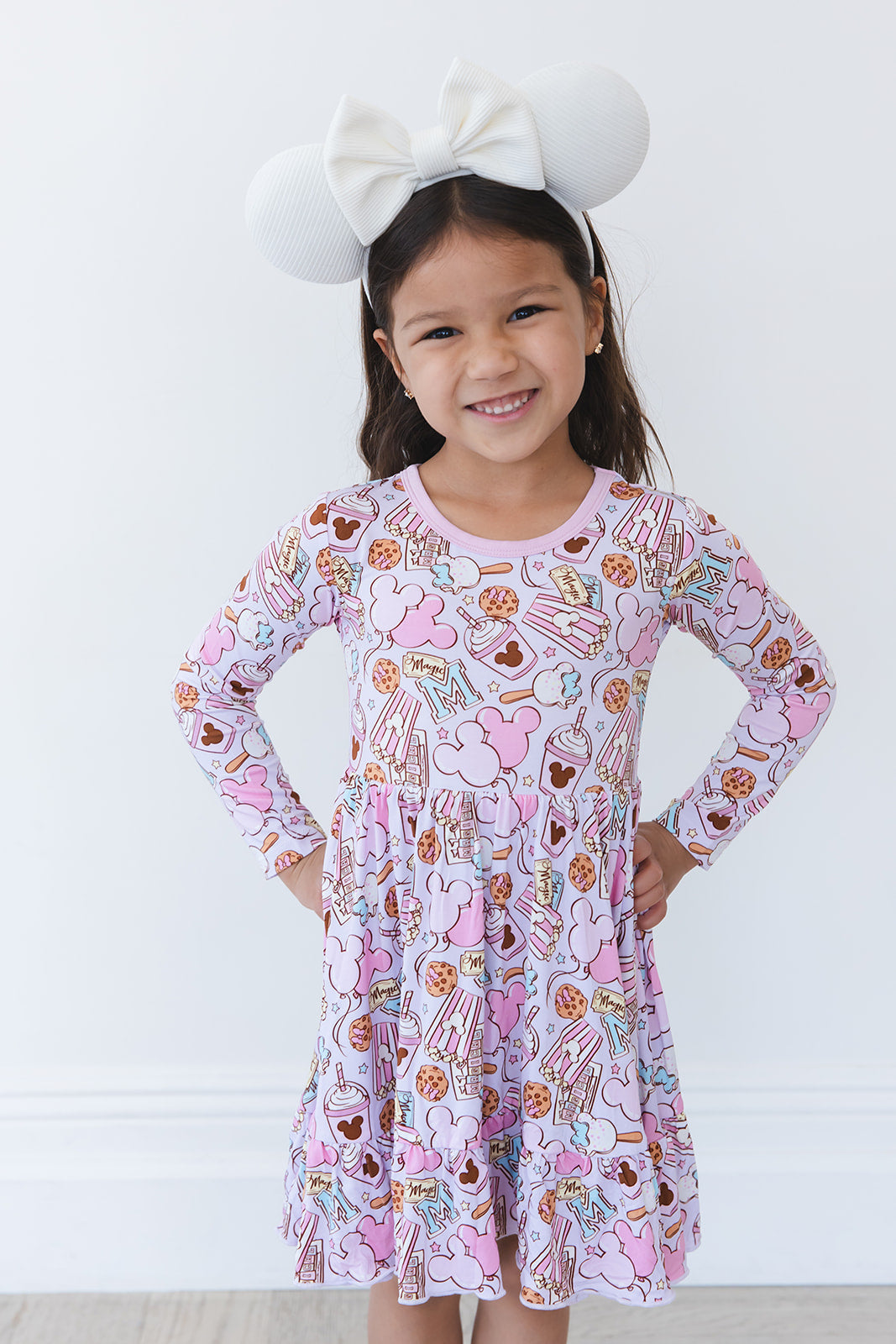 Snacks (purple) - Ruffle Dress