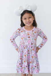 Snacks (purple) - Ruffle Dress