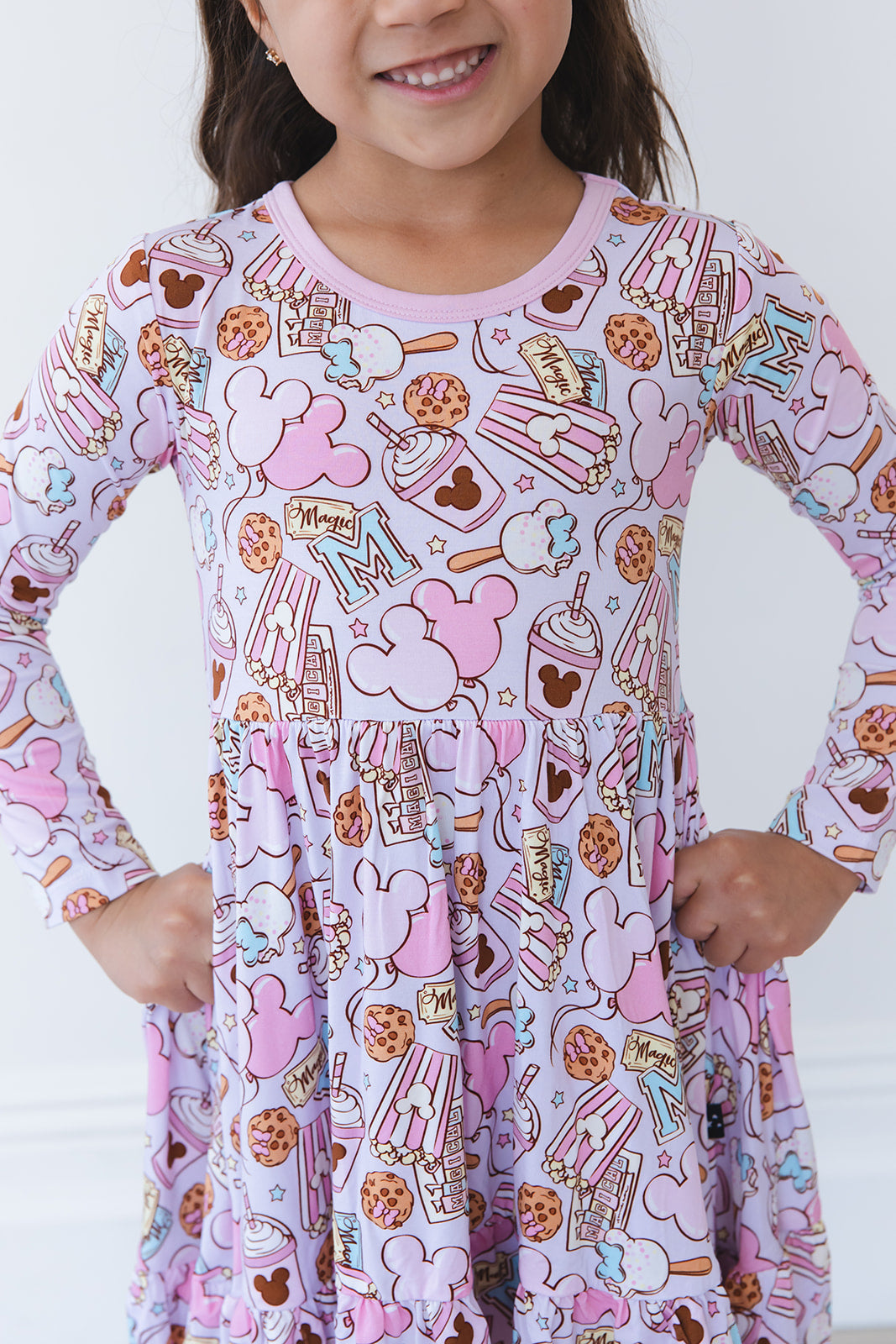 Snacks (purple) - Ruffle Dress
