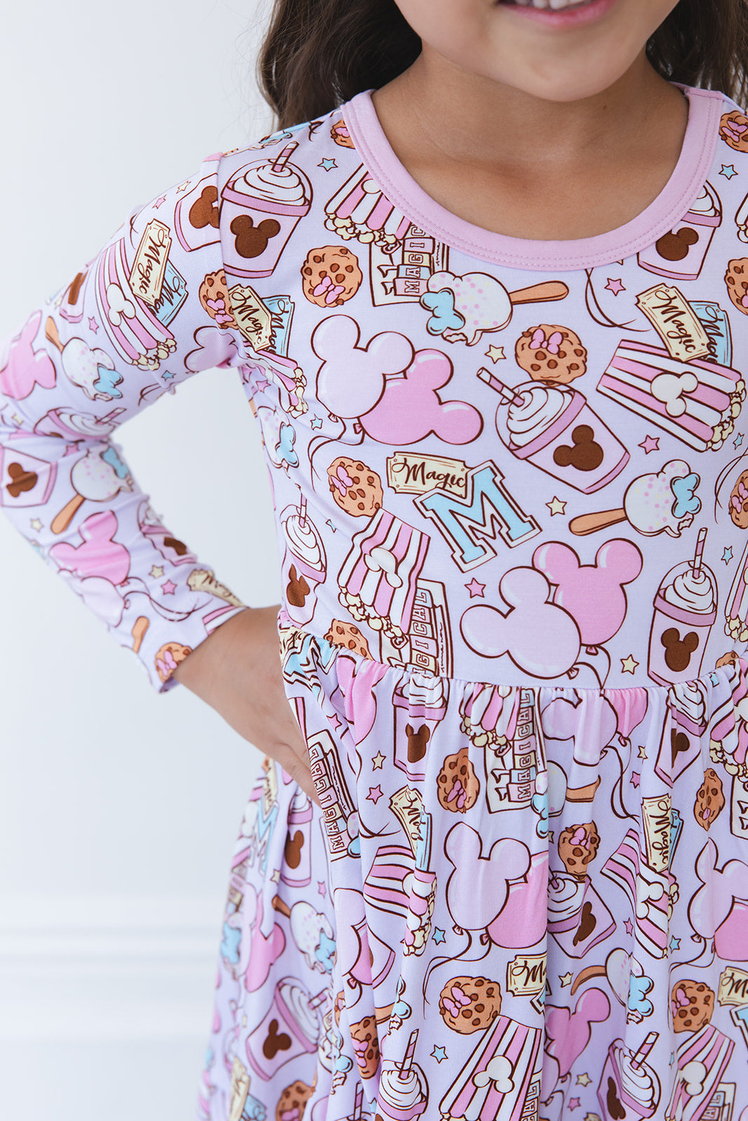 Snacks (purple) - Ruffle Dress
