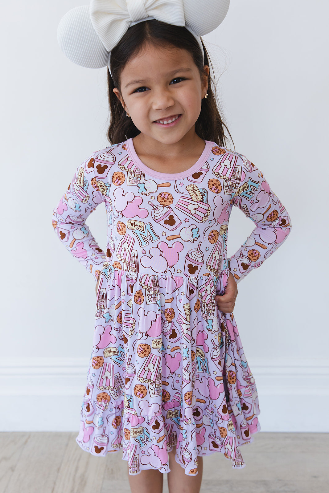 Snacks (purple) - Ruffle Dress