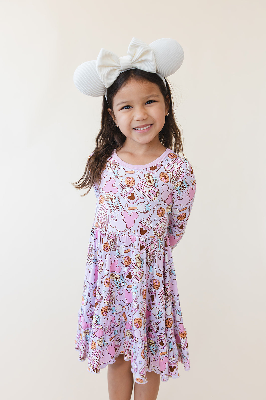 Snacks (purple) - Ruffle Dress