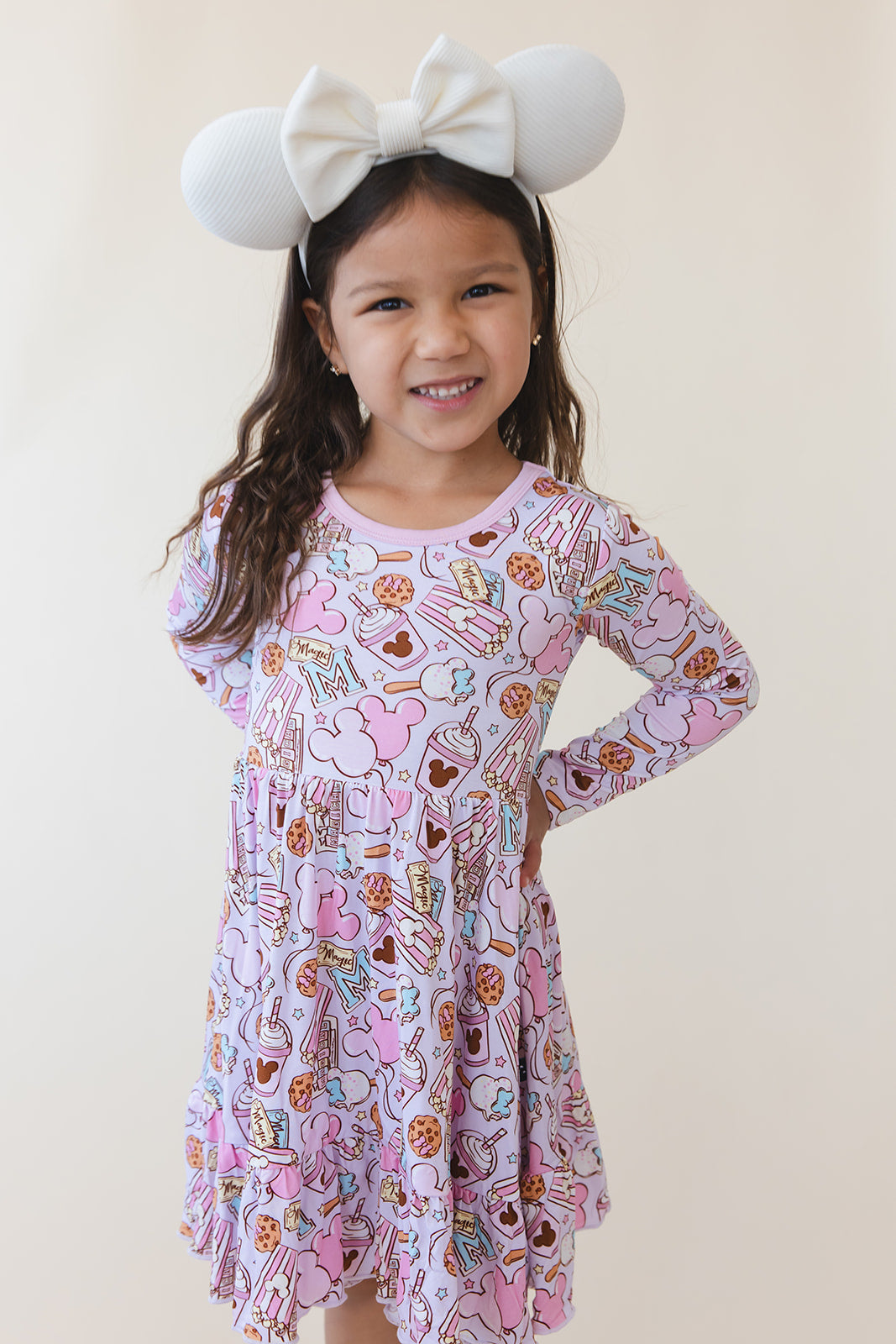 Snacks (purple) - Ruffle Dress