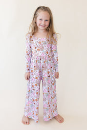 Snacks (purple) - Wide-leg Romper