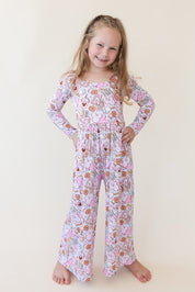 Snacks (purple) - Wide-leg Romper