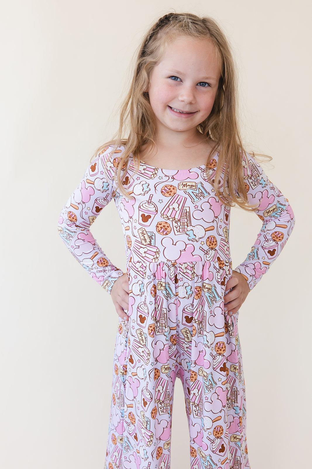 Snacks (purple) - Wide-leg Romper