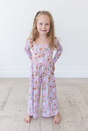 Snacks (purple) - Wide-leg Romper