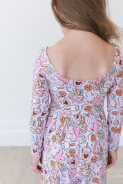 Snacks (purple) - Wide-leg Romper