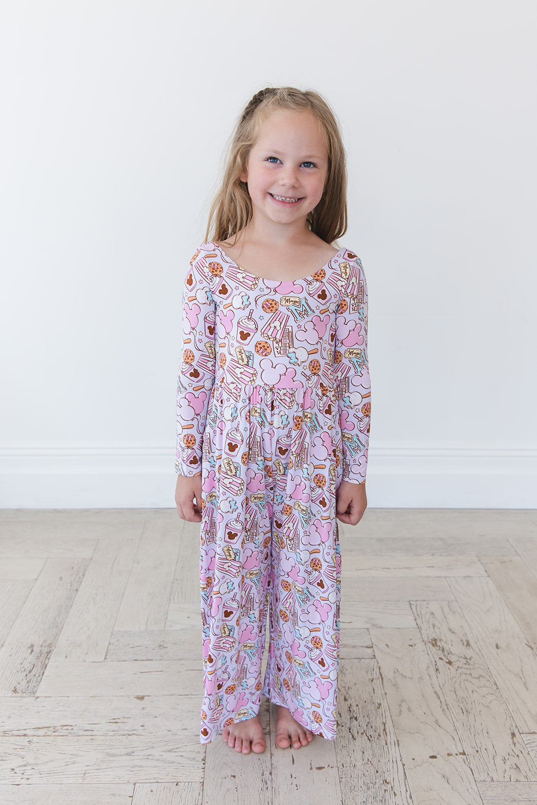 Snacks (purple) - Wide-leg Romper