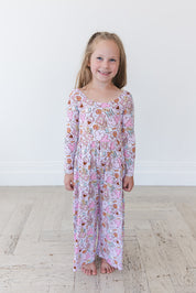 Snacks (purple) - Wide-leg Romper