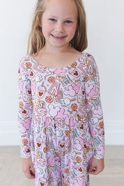 Snacks (purple) - Wide-leg Romper