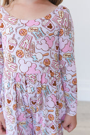 Snacks (purple) - Wide-leg Romper