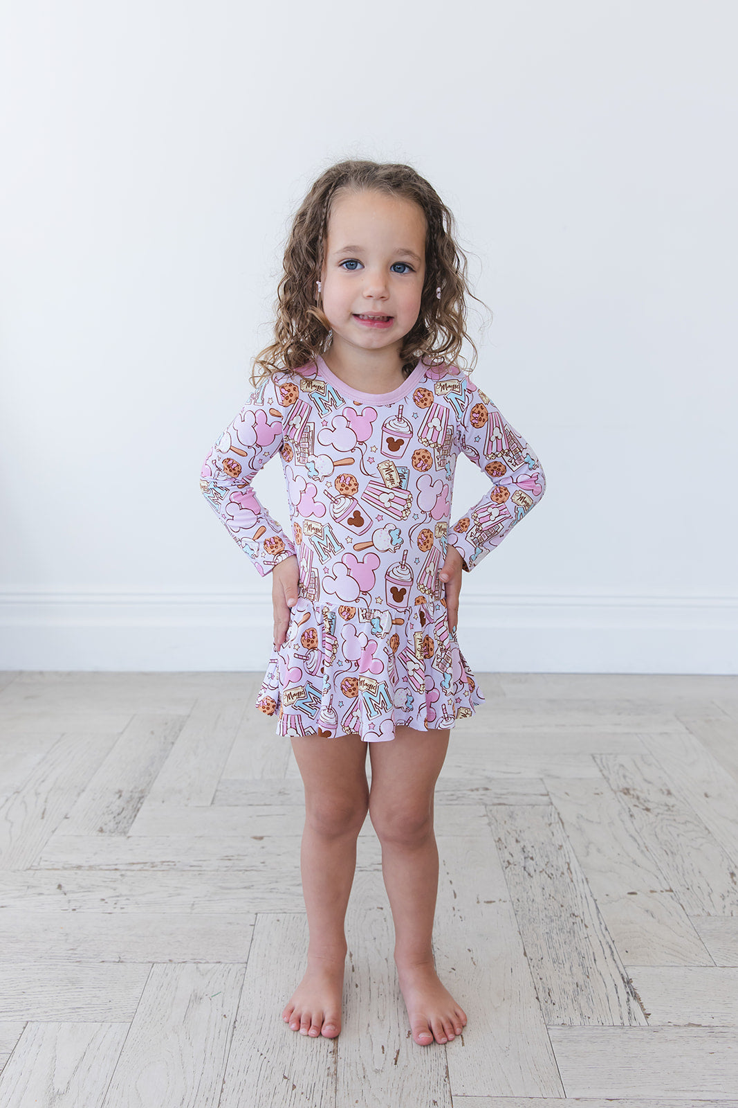 Snacks (purple) - Bodysuit Dress