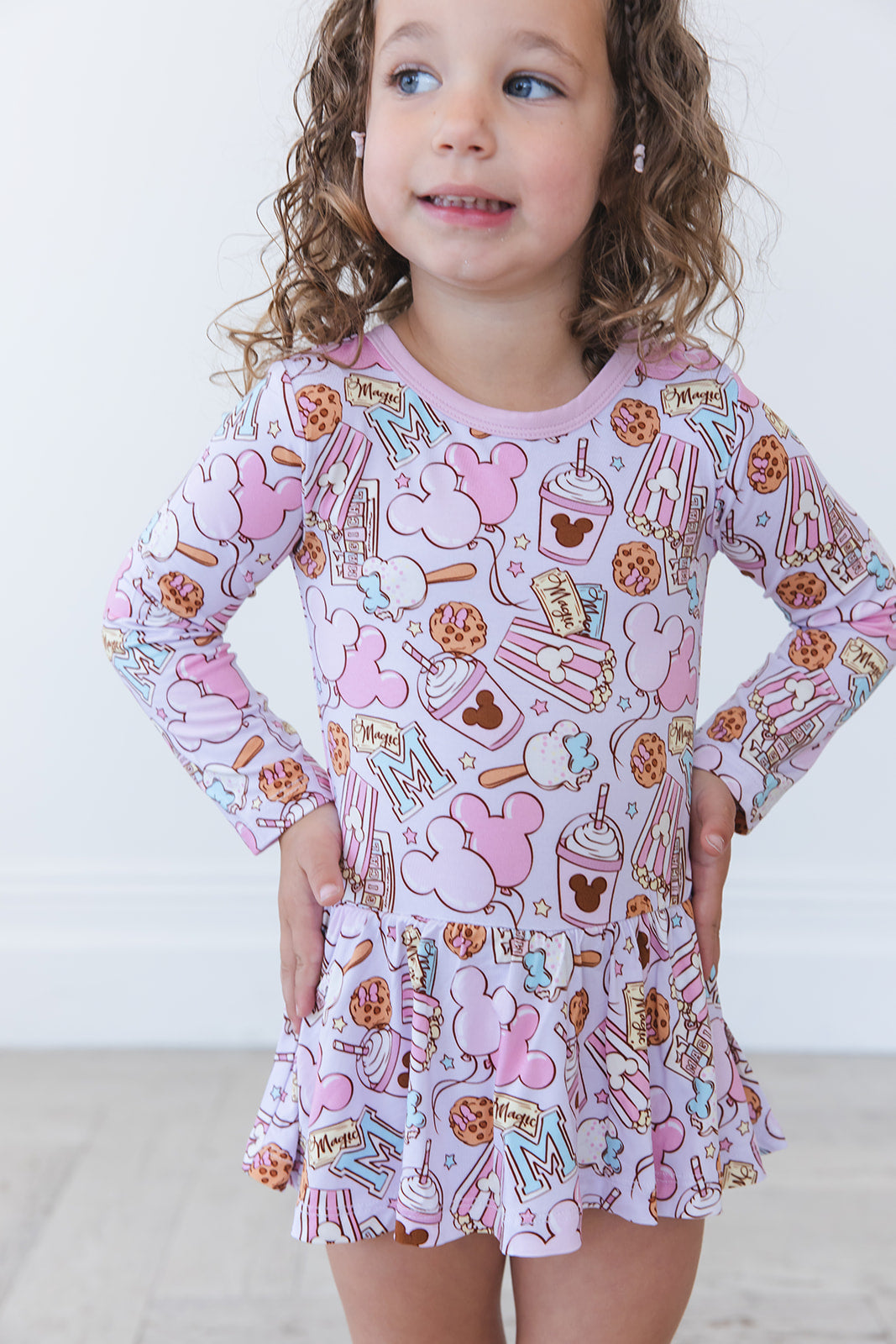Snacks (purple) - Bodysuit Dress