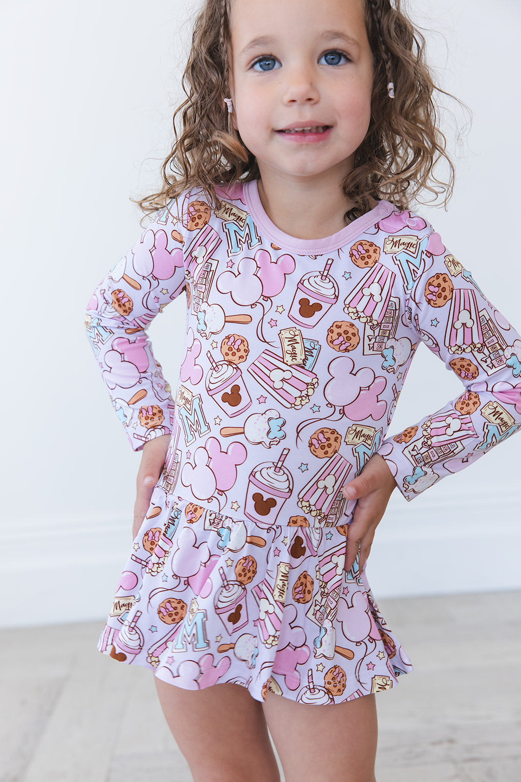 Snacks (purple) - Bodysuit Dress