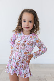 Snacks (purple) - Bodysuit Dress