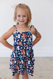 (BLUE) Beyond the Reef - Tiered Dress